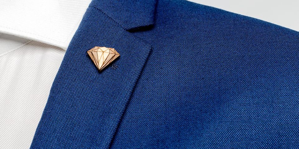 Ozdoba do chlopne Diamond Lapel pre mužov Ozdoba do chlopne Diamond Lapel pre mužov