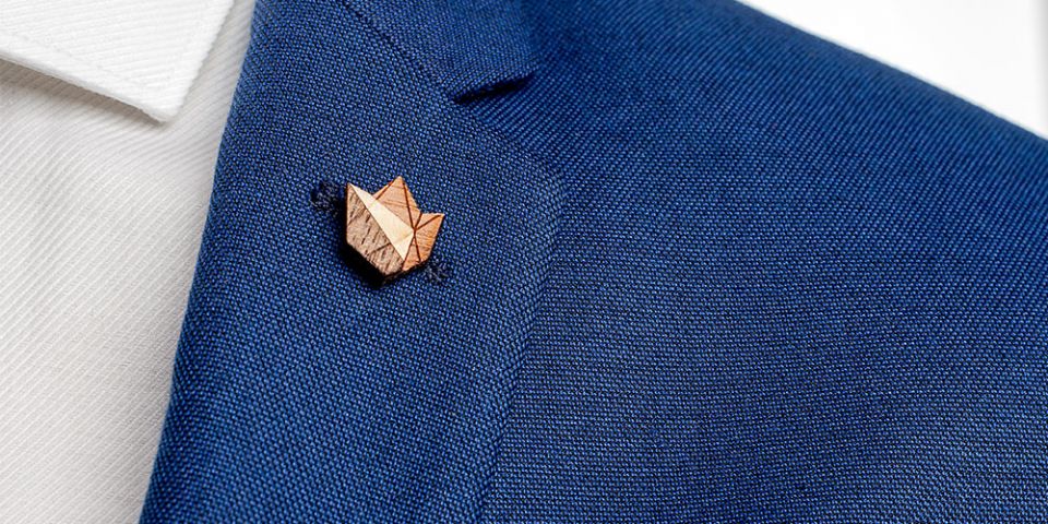 BeWooden - Ozdoba do chlopne Floa Lapel pre mužov