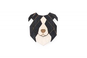 Drevená brošňa Border Collie Brooch