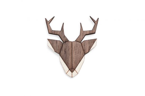 Drevená brošňa Deer Brooch