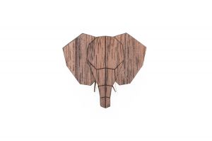 Drevená brošňa Elephant Brooch