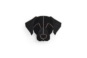 Drevená brošňa Black Labrador Brooch