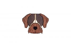 Drevená brošňa  Bohemian Griffon Brooch