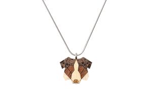 Drevený prívesok Australian Shepherd Pendant