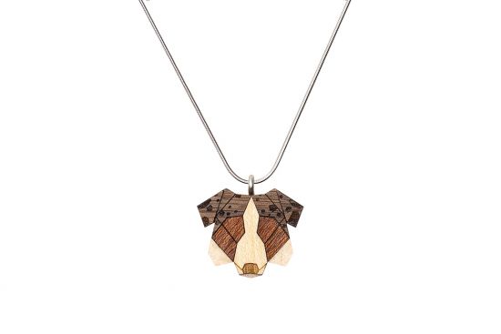 Drevený prívesok Australian Shepherd Pendant