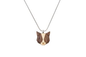 Drevený prívesok Grey Cat Pendant