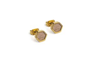 Kovové náušnice Apis Earrings Hexagon