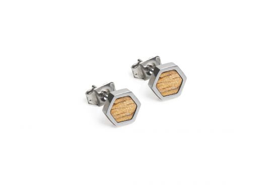 Kovové náušnice Lini Earrings Hexagon