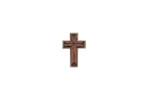 Drevená brošňa Agnus Cross Brooch