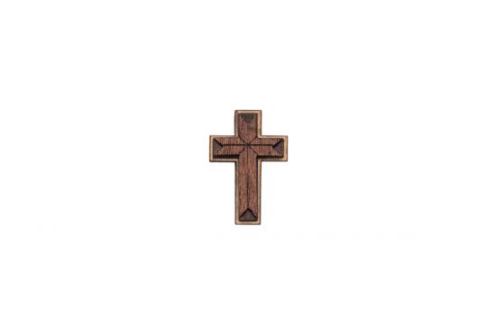 Drevená brošňa Agnus Cross Brooch