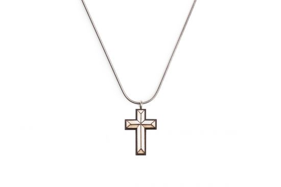 Drevený prívesok Maria Cross Pendant