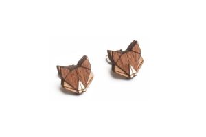 Drevené náušnice Fox Earrings