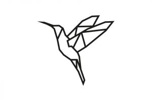 Drevená dekorácia Hummingbird Siluette