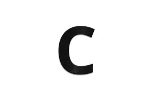 Drevené písmeno Letter C