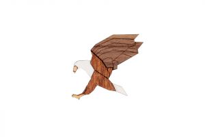 Drevená brošňa Eagle Brooch