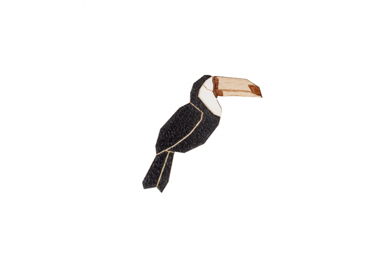 Drevená brošňa Toucan Brooch