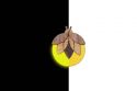 Drevená brošňa Světluška Brooch