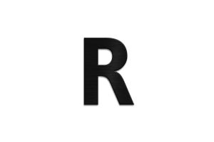 Drevené písmeno Letter R