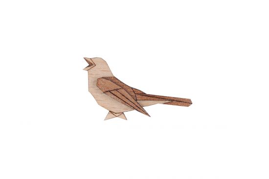 Drevená brošňa Nightingale Brooch