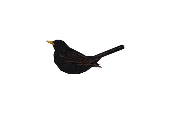 Drevená brošňa Blackbird Brooch