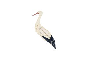 Drevená brošňa Stork Brooch