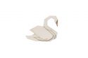 Drevená brošňa White Swan Brooch