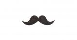 Drevená brošňa Moustache Brooch