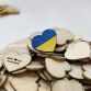 Drevená brošňa Ukraine Brooch