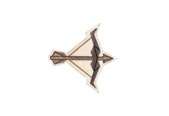 Drevená brošňa Sagittarius Brooch