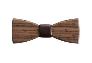 Drevený motýlik Wolf Bow Tie