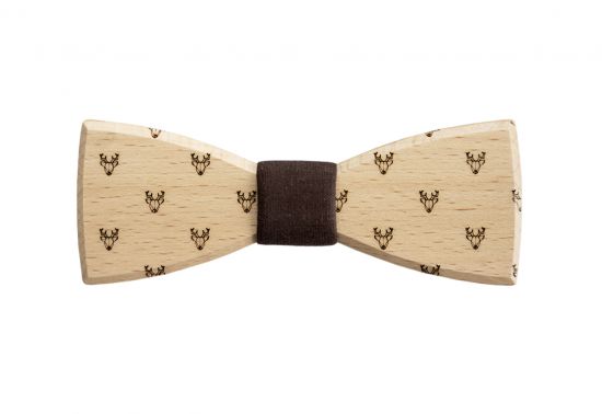 Drevený motýlik Deer Bow Tie