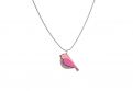 Drevený prívesok Pink Bird Pendant