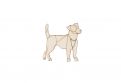 Drevená brošňa Walking Lightdog Brooch