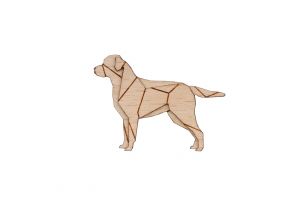 Drevená brošňa Walking Labrador Brooch