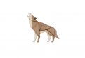 Drevená brošňa Walking Wolf Brooch