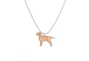 Drevený prívesok Walking Labrador Pendant