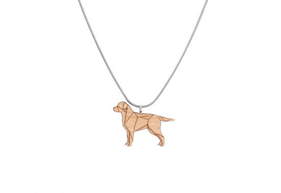 Drevený prívesok Walking Labrador Pendant