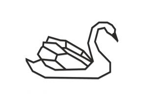 Drevená dekorácia Swan Siluette