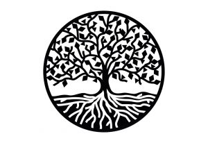 Drevená dekorácia Lifetree Siluette