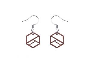 Drevené náušnice Hexaline Earrings