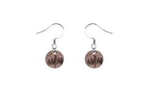 Drevené náušnice Wood Dangle Earrings