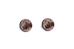 Drevené náušnice Wood Earrings