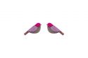 Drevené náušnice Purple Cutebird Earrings