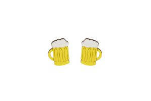 Drevené náušnice Beer Earrings