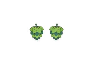 Drevené náušnice Hops Earrings