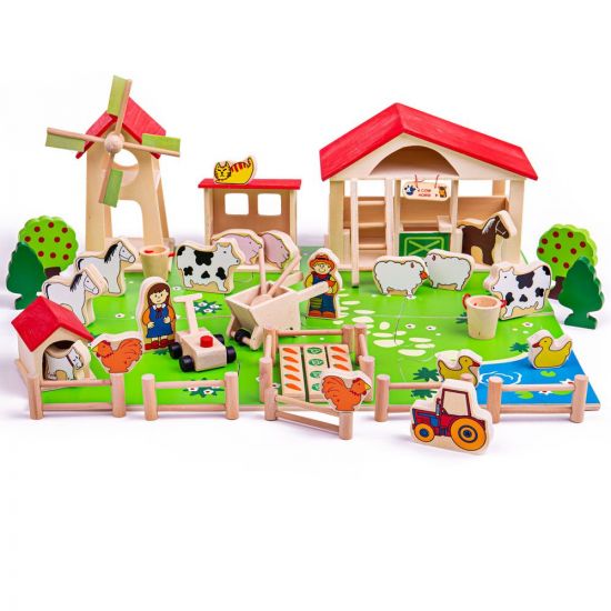 Bigjigs Toys Veľká Drevná Farma