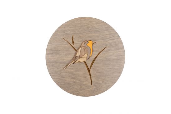 Drevená dekorácia Robin Wooden Image 