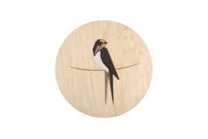 Drevená dekorácia Swallow Wooden Image