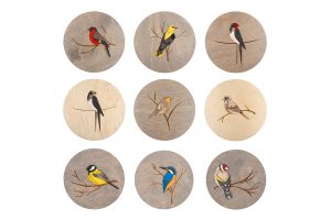 Set dekorácií vtáčikov 9 ks