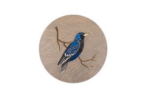 Drevená dekorácia Thrushbird Wooden Image